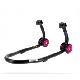 BIHR Home Track Front Stand Matt Black Pink Wheels