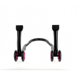 BIHR Home Track Front Stand Matt Black Pink Wheels