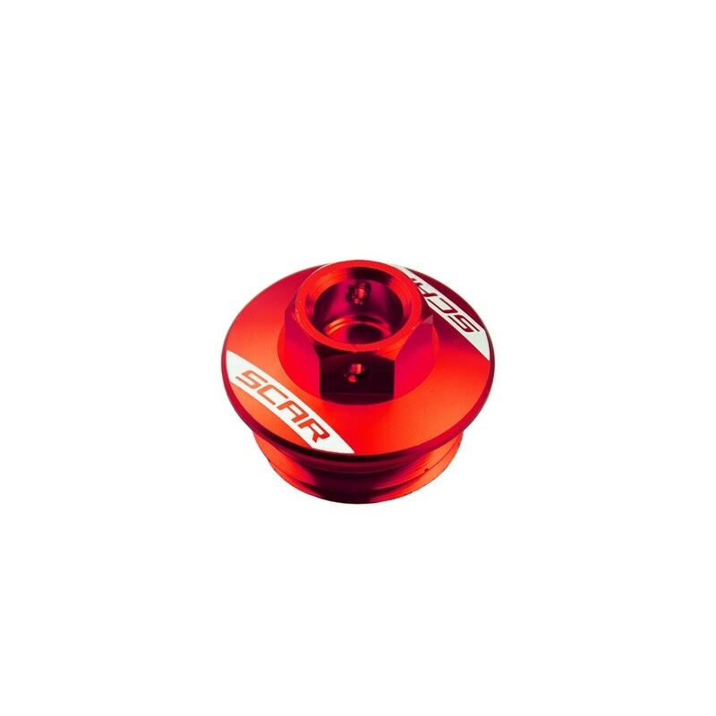 SCAR Oil Filler Plug Red Honda CRF