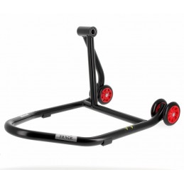 BIHR Home Track Left Single Arm Paddock Stand Matt Black Red Wheels