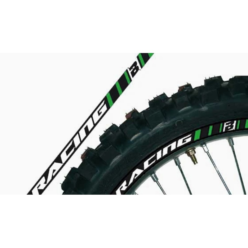 BLACKBIRD Wheel Graphic Stickers Green Universal