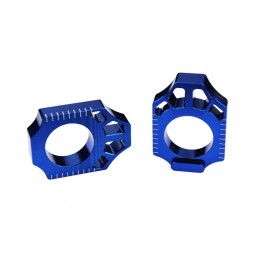 SCAR Axle Blocks Blue Yamaha YZ250F/450F