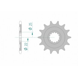 AFAM Steel Self-Cleaning Front Sprocket 27502 - 520