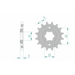 AFAM Steel Standard Front Sprocket 21304 - 428