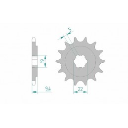 AFAM Steel Standard Front Sprocket 20309 - 520